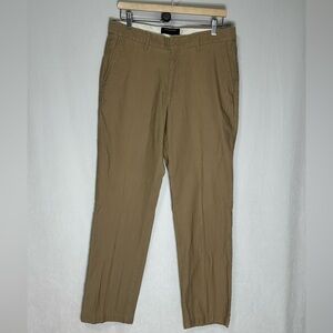 Banana Republic Gavin Straight Leg Chinos Mens 33x32 Khaki Tan Micro Stripe Pant
